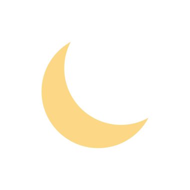 Moon, Night, Sleep, Natural  Flat Color Icon. Vector icon banner clipart