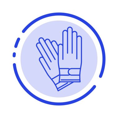 Eldiven, İnşaat, İnşaat, Onarım Mavi Noktalı Hat Hattı Ico