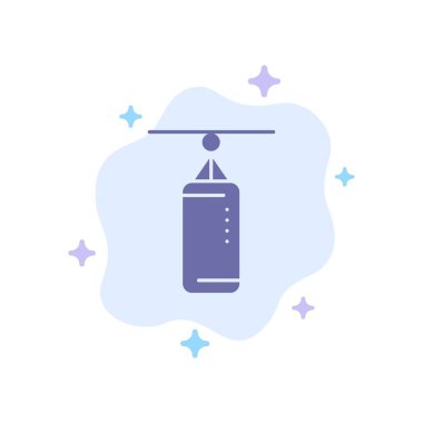 Çanta, Boks, Punch çanta, Soyut Bulut Bac Üzerinde Mavi Simge Punching