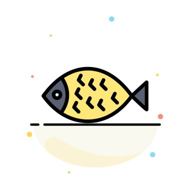 Balık, Gıda, Paskalya, Eat Soyut Düz Renk Simgesi Şablon