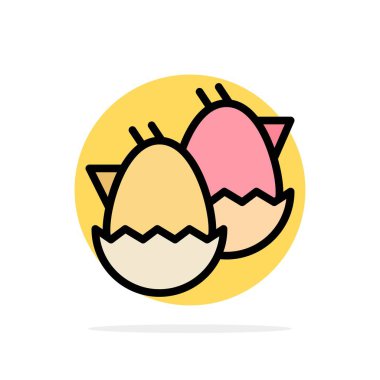 Yumurta, Bebek, Paskalya, Doğa Soyut Daire Arka Plan Düz renk 