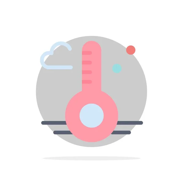 Température, Thermomètre, Météo, Printemps Abstrait Circle Backgr — Image vectorielle