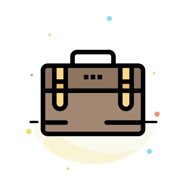 Sac, Sac de bureau, Travail, Motivation Abstrait Flat Color Icon Te — Image vectorielle