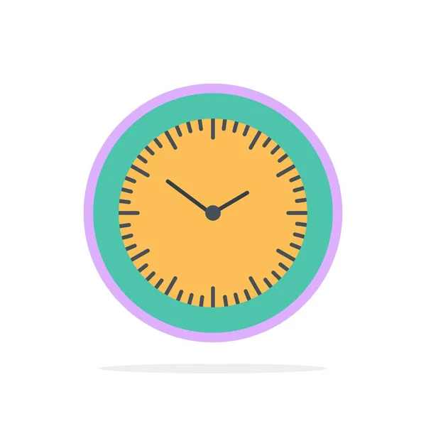 Time, Watch, Minutes, Timer Abstract Circle Background Flat Colo — стоковый вектор