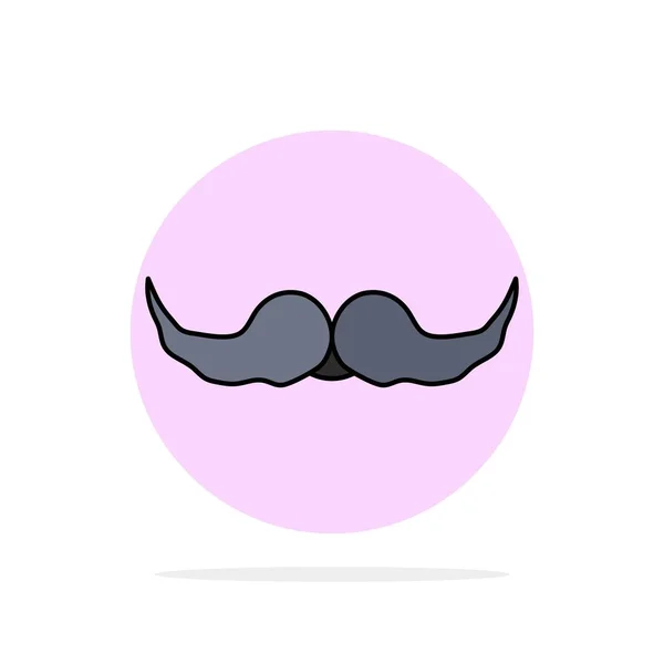 Bajusz, Hipster, Movember, férfi, férfiak lapos színes ikon vektor — Stock Vector