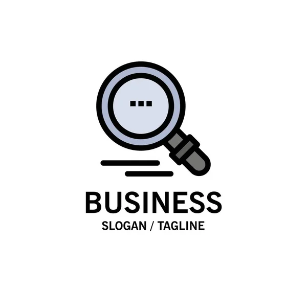 Zoeken, vinden, motivatie Business logo sjabloon. Platte kleur — Stockvector