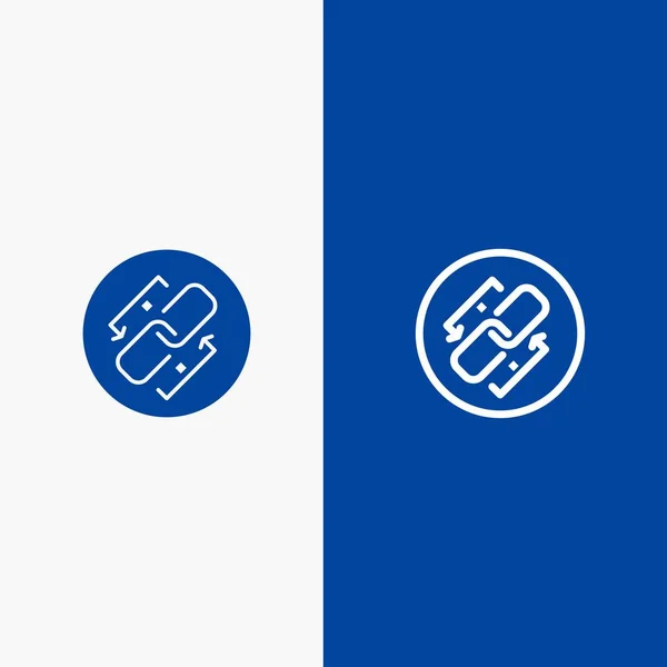 Link, Chain, Url, Connection, Link Line и Glyph, иконка Blu — стоковый вектор