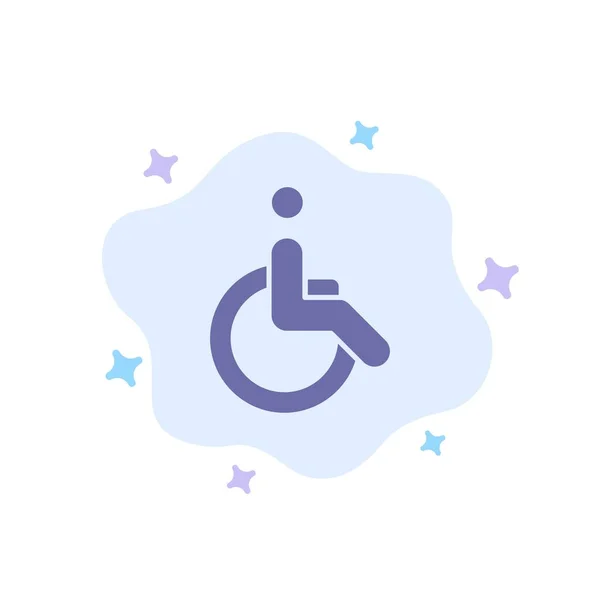 Wheelchair, Bicycle, Movement, Walk Blue Icon on Abstract Cloud — Stock Vector