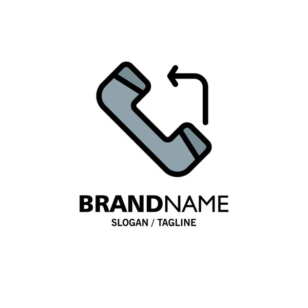 Respuesta, Llamada, Plantilla de logotipo de negocio entrante. Color plano — Vector de stock