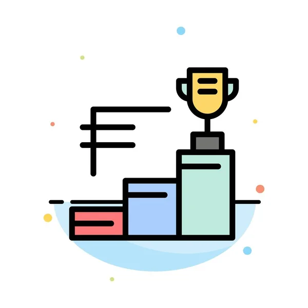 Achievements, Prize, Trophy, Trophy Cup Abstract Flat Color Icon — Stock Vector