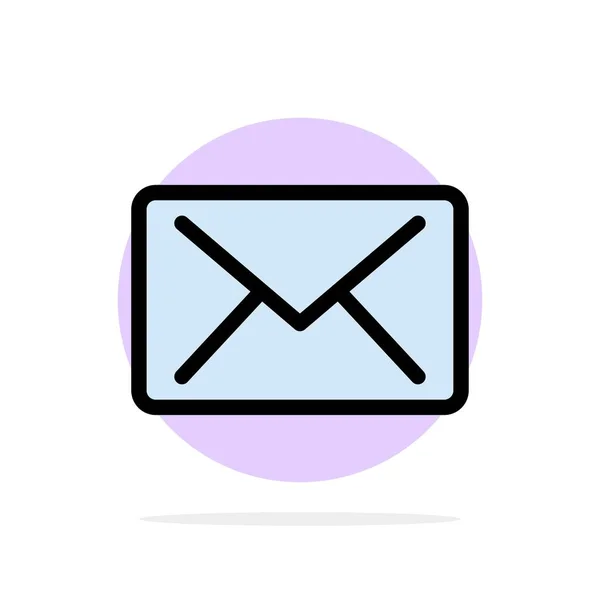 E-Mail, E-Mail, Nachricht abstrakter Kreis Hintergrund flache Farbe Symbol — Stockvektor