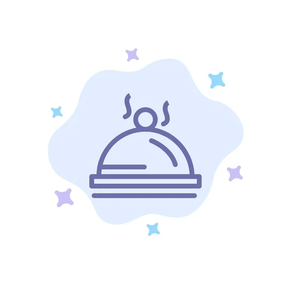 Hotel, schotel, eten, service blauw pictogram op abstracte Cloud Backgroun — Stockvector