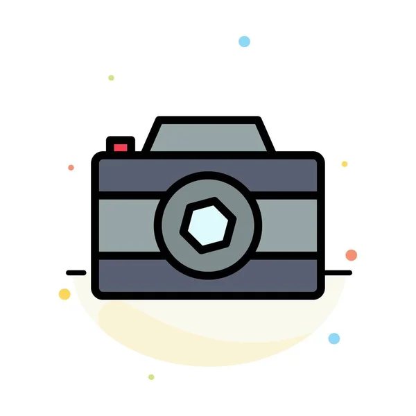 Kamera, bild, bild, Foto abstrakt platt färg ikon mall — Stock vektor