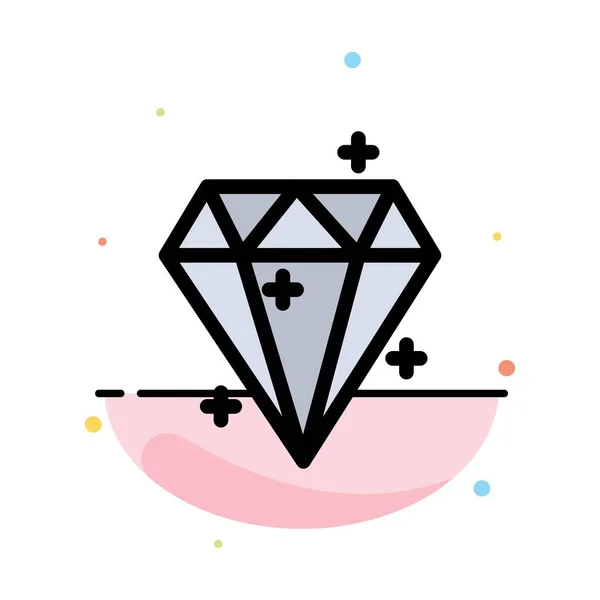 다이아몬드, 크리스탈, 성공, 상 추상 플랫 컬러 아이콘 Templa — 스톡 벡터