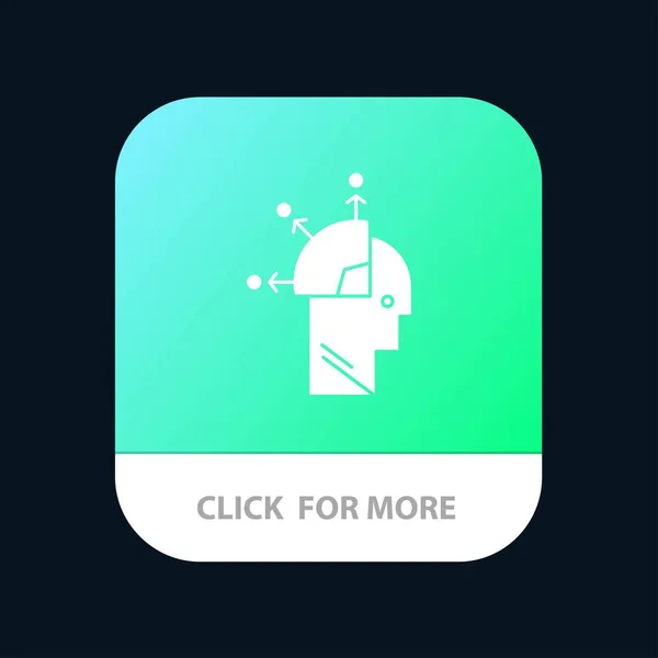 Usuario, Hombre, Programación mental, Botón de aplicación móvil de arte. Android y — Vector de stock