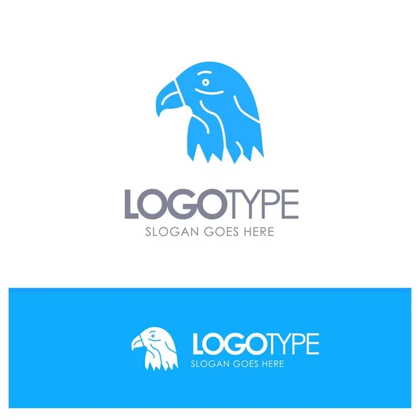 Animal, Bird, Eagle, Usa Blue Solid Logo with place for tagline