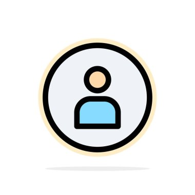 Adam, İşçi, Temel, Ui Soyut Daire Arka Plan Düz renk Ico