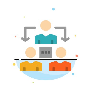 Bağlantı, Toplantı, ofis, Iletişim soyut düz renk ı