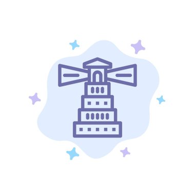 Soyut bulut arka planda Web mavi simge