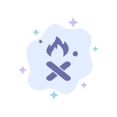 Yanık, Yangın, Çöp, Kirlilik, Soyut Clou Üzerinde Duman Mavi Simge