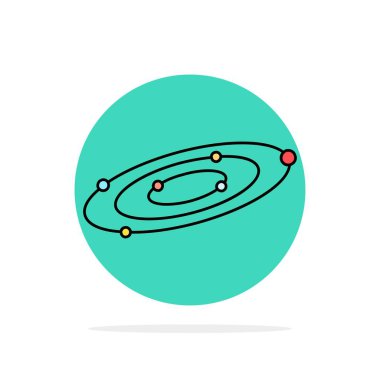 Galaksi, astronomi, gezegenler, sistem, evren Düz Renk Simge Vec