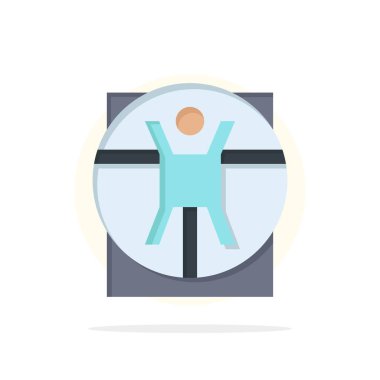 Vitruvian, Man, Tıp, Sahne Soyut Daire Arka Plan Düz c