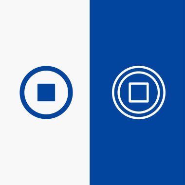 Temel, arayüz, Kullanıcı hattı ve glif katı simgesi mavi afiş Lin