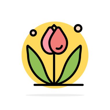 Çiçek, çiçek, Doğa, bahar soyut daire arka plan düz c