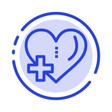 Kalp, Sevgi, Ekle, Artı Mavi Noktalı Satır Simgesi