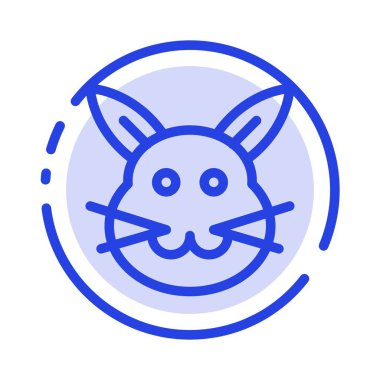 Bunny, Bunny, Paskalya, Tavşan MaviSi Noktalı Çizgi Hattı Simgesi