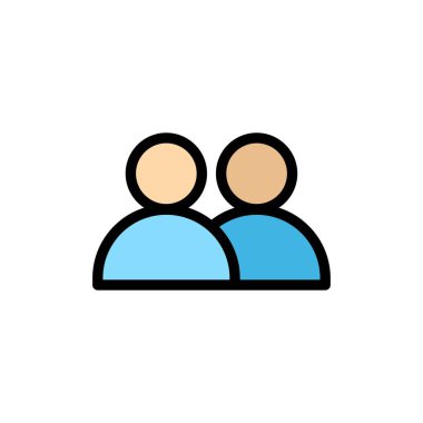 Ekle, İletişim, Kullanıcı, Twitter Düz Renk Simgesi. Vektör simgesi afiş