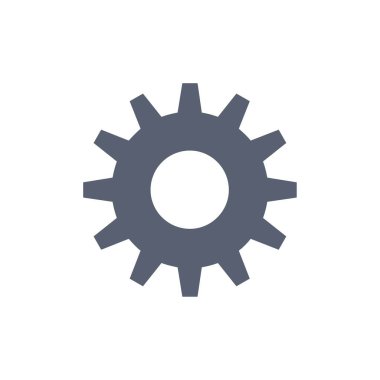 Dişliler, Dişli, Düz Renk Simgesi Ayarı. Vektör simgesi afiş Templat