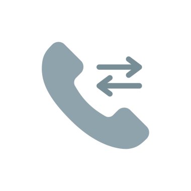 Cevap, Arama, Bize Ulaşın Düz Renk Simgesi. Vektör simgesi afiş Te