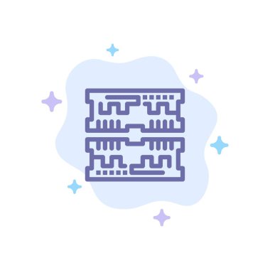 Kartlar, Bileşen, Soyut Bulut Backgroun'da Bilgisayar Mavisi Simgesi