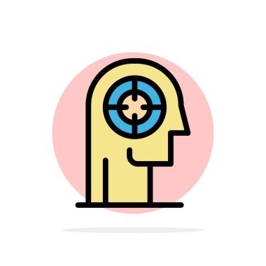 Ok, Konsantrasyon, Odak, Baş, İnsan Soyut Daire Backgro