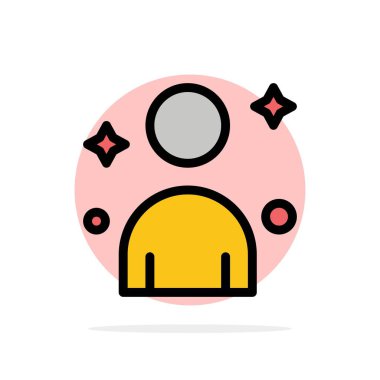 Erkek, Erkek, Kişi Soyut Daire Arka Plan Düz renk Simgesi