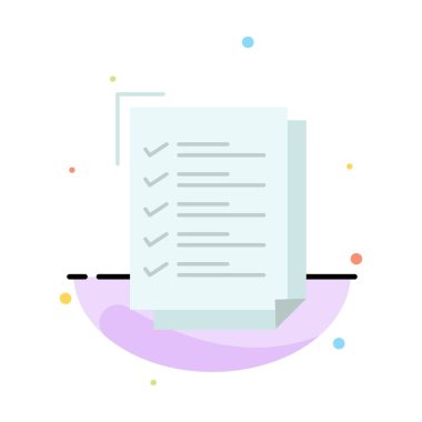 Kontrol Listesi, Yapılacaklar Listesi, İş Görevi, Not Defteri Özet Düz Renk Ic