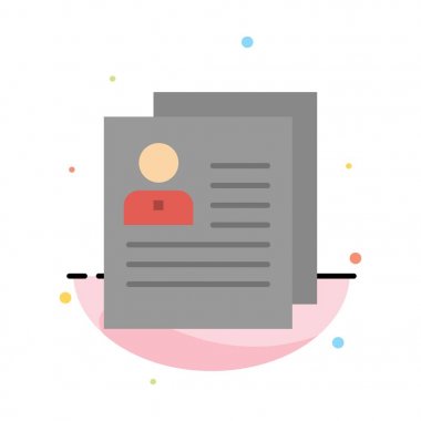 Profil, Hakkında, İletişim, Silme, Dosya, Kişisel Soyut Düz Renk Simgesi Şablonu