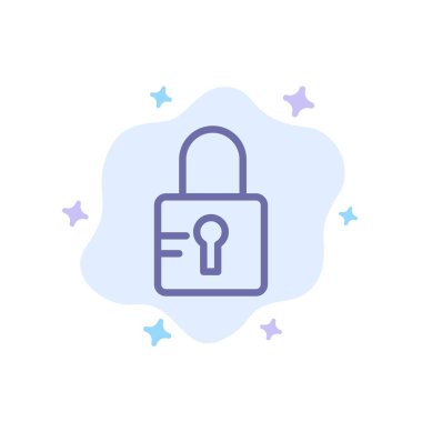 Soyut Bulut Arka Planda Kilit, Kilitli, Okul Mavisi Simgesi