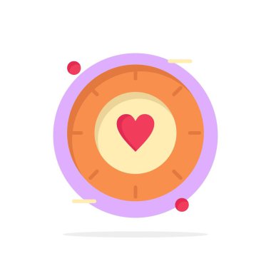 Aşk, Sinyal, Sevgililer, Düğün Soyut Daire Arka Plan Düz