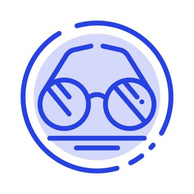 Gözlük, Göz, Görünüm, Bahar Mavi Noktalı Çizgi Simgesi