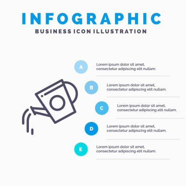 5 adımlı Su Deposu, İçecek, Şişe, Tank, Su Hattı simgesi