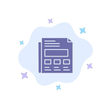 Rapor, Kağıt, Sayfa, Soyut Bulut B'de Sunum Mavi Simgesi