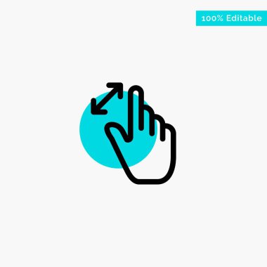 Genişletmek, Jestler, Arayüz, Büyütme, Dokunmatik turkuaz yüksek