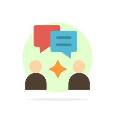 Adam, Grup, Sohbet Soyut Daire Arka Plan Düz renk Simgesi