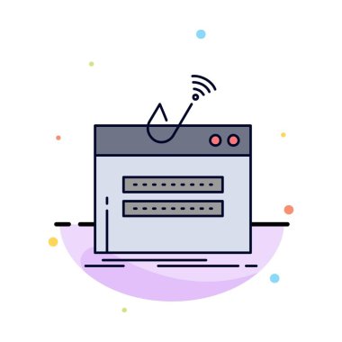 dolandırıcılık, internet, giriş, şifre, hırsızlık Düz Renk Simge Vektör