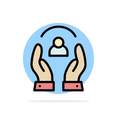 Bakım, Bakım, İnsan, İnsanlar, Koruma Soyut Daire Backgrou