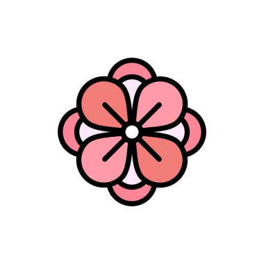 Anemon, Anemone Çiçek, Çiçek, Bahar Çiçek Düz Renk Simgesi.