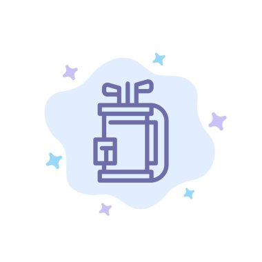 Çanta, Club, Ekipman, Golf, Soyut Bulut Ba Üzerinde Stick Mavi Simge