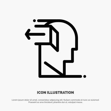 Kapı, Zihin, Negatif, Çıkış, Sürüm Hattı Simge Vektörü